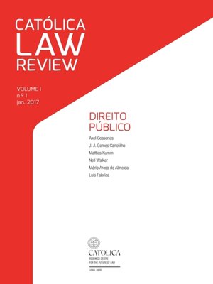 cover image of Católica Law Review VOLUME I \ n.º 1 \ jan. 2017